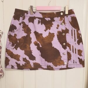 Adidas Ivy Park Cow Print Skirt.